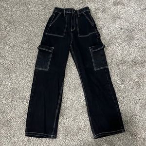 Black Cargo Jeans